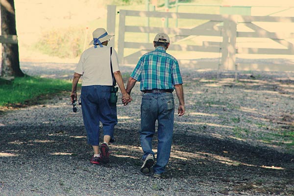 Older Couple Walking incidental exercise